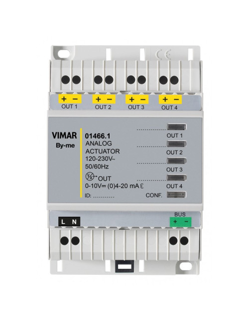 Aktor für die Hausautomation mit 4 Analogausgängen auf der DIN-Schiene Vimar 01466.1