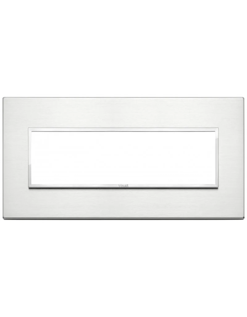 Vimar 21657.01 Eikon Evo - Plaque en aluminium brillant 7 modules