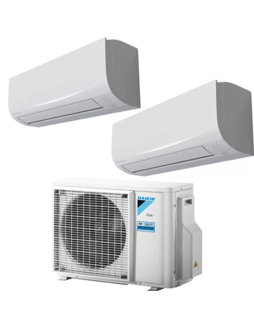 Daikin Dual Split Inverter-Klimaanlage SENSIRA-Serie 9000 Btu CTXF25C + 12000 Btu CTXF35C mit 2MXF40A R-32