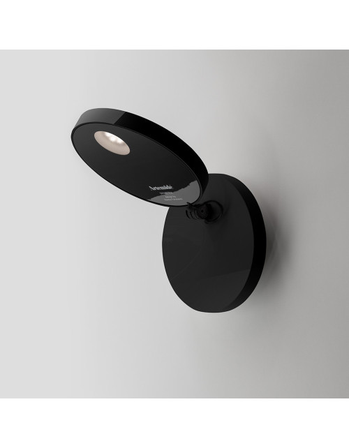 Demetra Faretto Matt Black Wall Lamp with Dimmable Switch 2700K Artemide 1730W50A