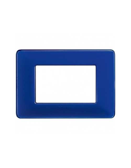 BTicino AM4803CBU Matix | 3-module cobalt plate