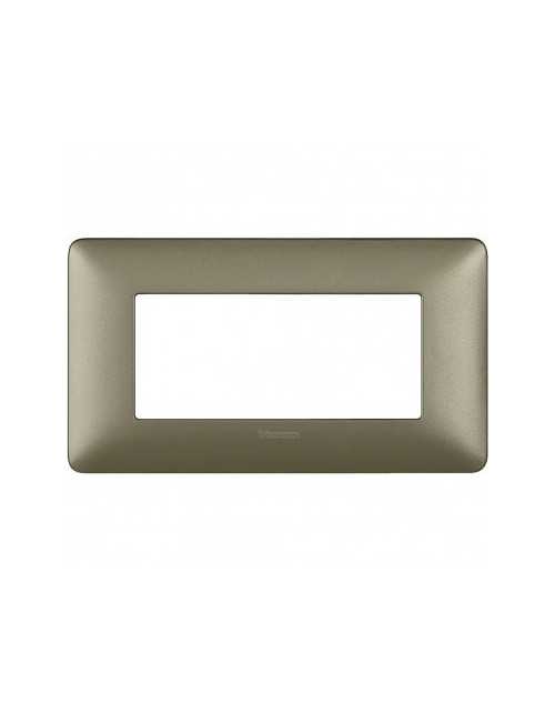 BTicino AM4804MTA Matix | 4-module titanium plate