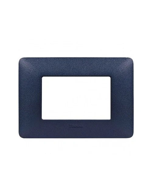 Matix | Textures plate in mercury blue 3-gang technopolymer