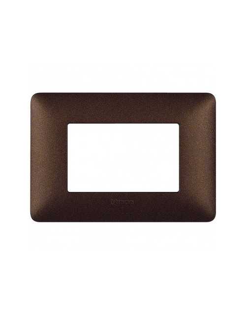 Matix | Textures cover plate in coffee brown technopolymer 3 places