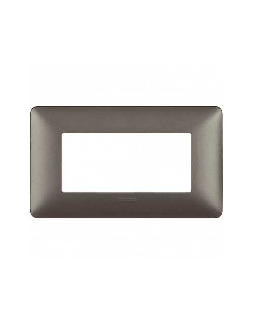 Matix | Metallics plate in iron-coloured 4-place technopolymer