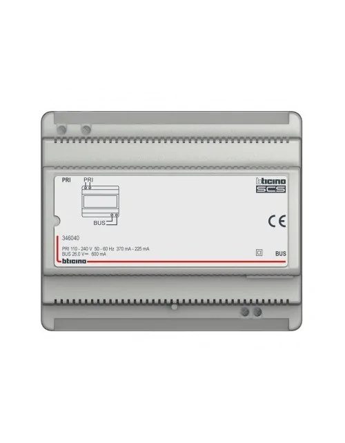 Bticino-Netzteil für 2-Draht-Audiosysteme 6 Module 110-240VAC