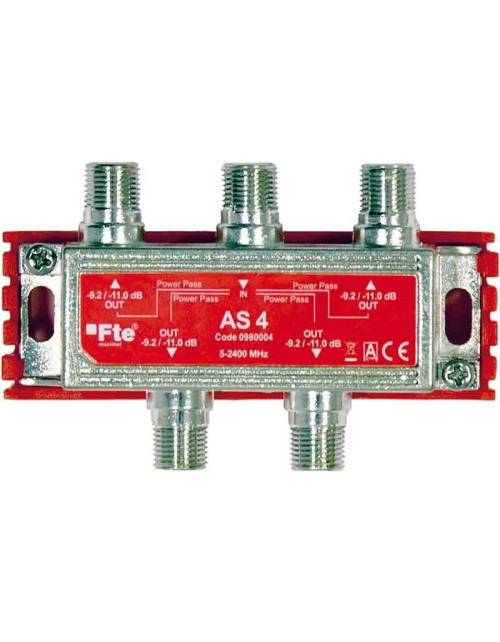 Diviseur TV terrestre et satellite FTE classe A 4 sorties de 8 dB