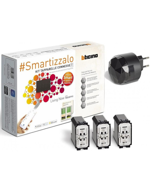 KIT Persianas Conectadas Smartizzalo Bticino Living Now Negro SKG3602KIT