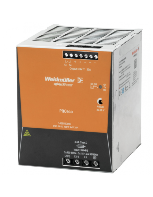 Alimentatore switching Weidmuller PRO ECO 480W 24VDC 20A 1469550000