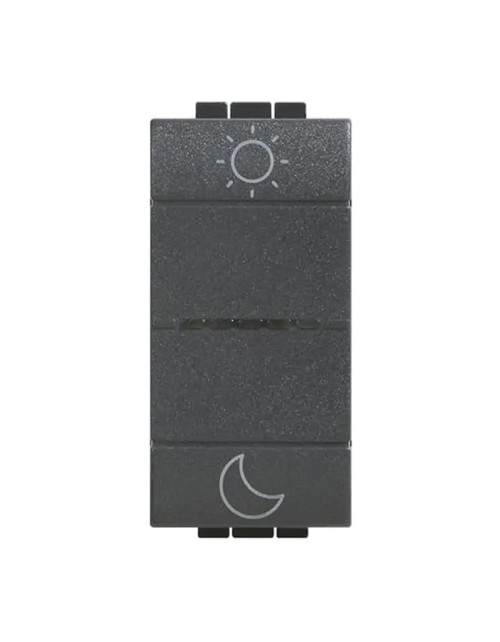 Bticino LivingLight Contrôle de scénario nuit et jour sans fil avec batterie Anthracite LN4574CWI