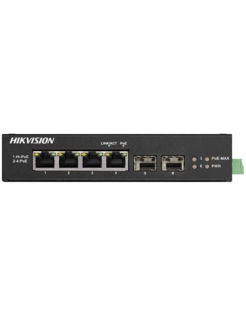 Switch POE Hikvision DS-3T0506HP-E/HS 4 Porte 60W 301801602