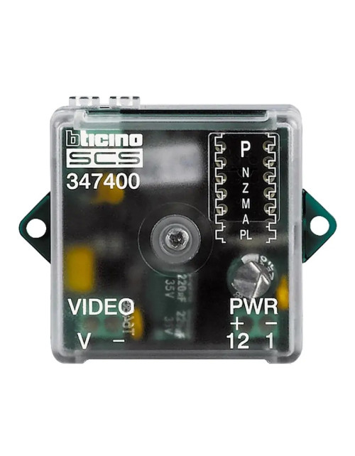 Interface Bticino pour la conversion du signal vidéo du coaxial au BUS 347400