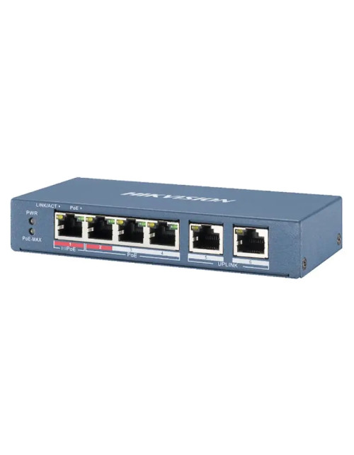 POE Switch Hikvision DS-3E0106HP-E 4 Ports 10/100 Mb/s 60W 301801345