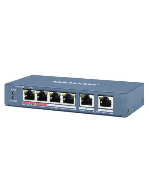 POE-Switch Hikvision DS-3E0106HP-E 4 Ports 10/100 Mbit/s 60 W 301801345