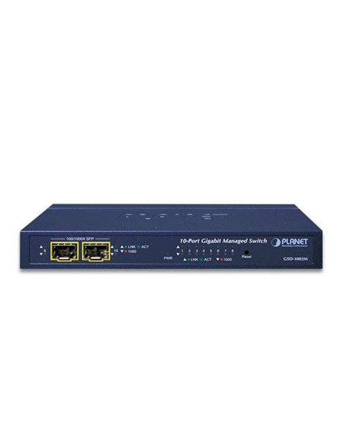 4Power Switch 8 Ports 10/100/1000 Mbit/s + 2 100/1000X SFP GSD-1002M