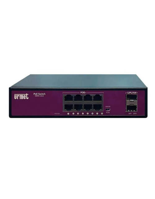 Urmet Switch 8 RJ45-Ports 2 SFP-Uplink-Ports 10/100/1000 m 3000/452