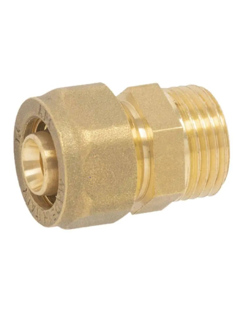 Straight fitting Ape M 3/4 x 16 mm in brass 3701F341620