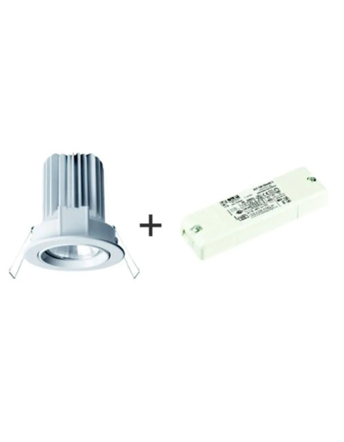Side LED recessed spotlight 10W 3000K 40° with KT2825-JLBC40 power supply
