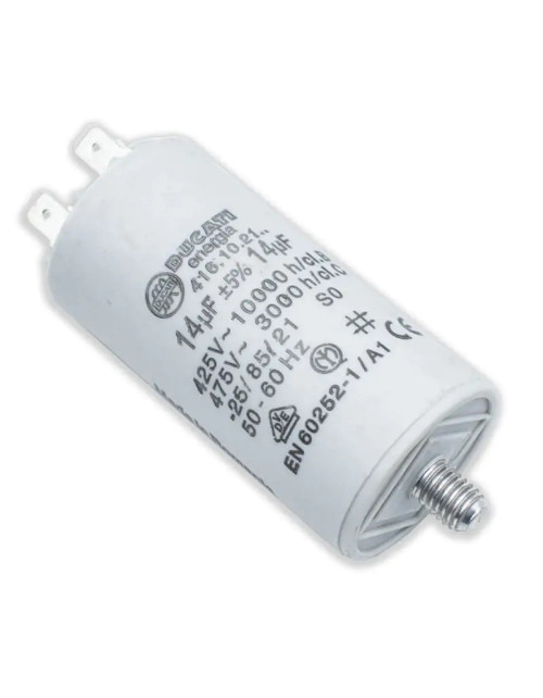 Ducati 450V 14 UF capacitor with double faston shank 416102164.CU