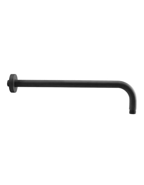 Brazo de ducha de pared redondo 35 cm negro mate | Matyco