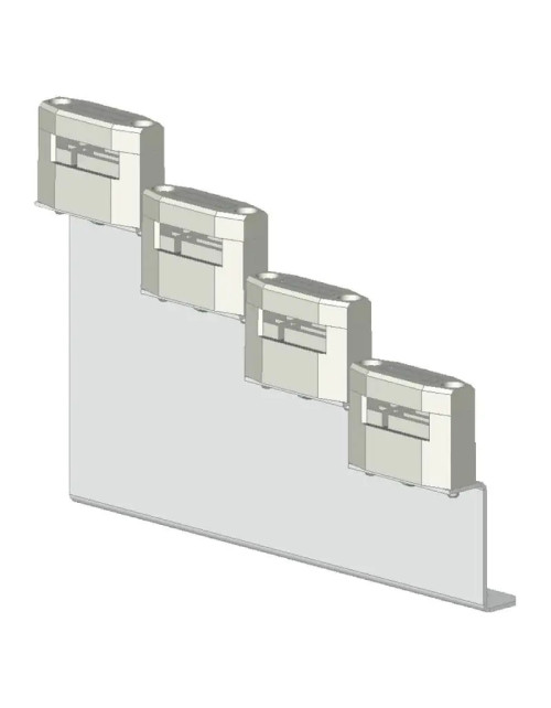 Soporte portabarras graduado 4 polos escalonado Siemens 30x10 8GF5761