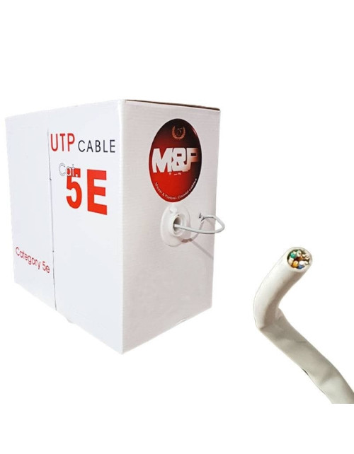 UTP CAT 5E data transmission cable, white, 305 metres