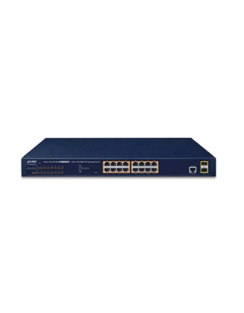 4 Netzschalter 16 PoE-Ethernet-Ports L2 10/100/1000-T GS421016P2S