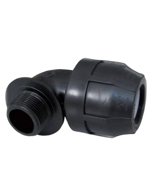 Racor acodado de 90 grados Nupi rosca hembra D 20 mm 1/2 PE 10KGF2012