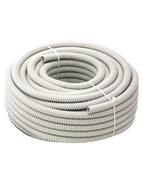 Tube ondulé blanc avec tire-fil diamètre 20 mm B11543