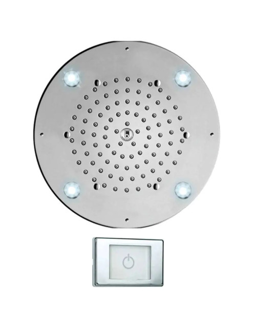 Bossini Oki Flat built-in round shower head with chromotherapy I01724000030009