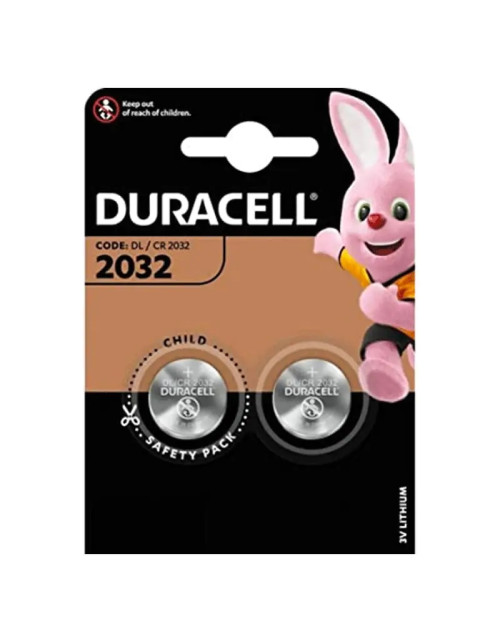 Pile Lithium Duracell DL2032 3V pour Montres Blister de 2 pièces 302605200
