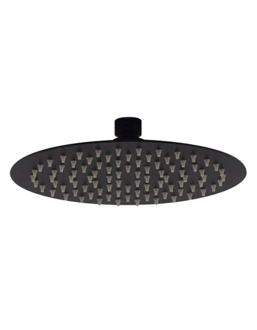 Pomme de douche ronde Athos diamètre 250 mm acier noir mat