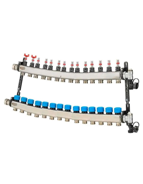 Cappellotto MDSS manifold for 14-way 1 inch UFH5714 radiant systems