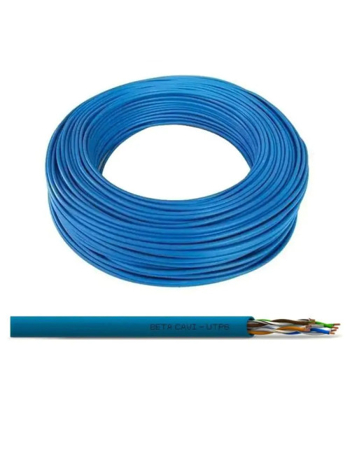 Beta Cavi U/UTP Cat 6A cables with blue LSZH sheath 500 meters