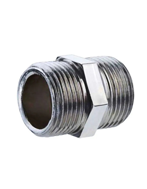 Threaded fitting for Oter pipes in galvanized steel M/M 3/8 28003