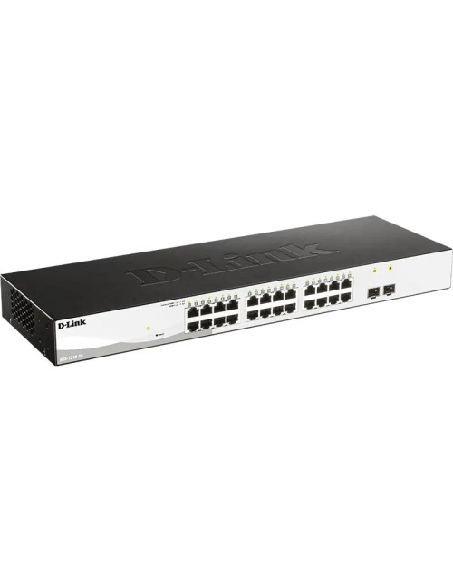 D-Link 24GBE Switch-Schnittstellen 24 x 10/100/1000BASE-TX + 2 x SFP DGS-1210-26