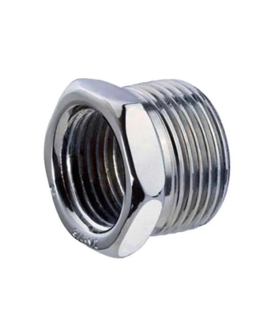 Threaded pipe fitting Oter in galvanized steel M/F 1 1/4 x 1/2 24117