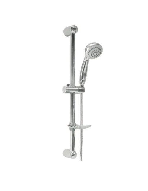 Complete shower rail with 5 jets D 25 mm chromed hand shower