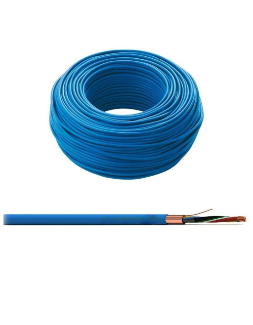 Beta Cavi Einbruchmeldekabel, Kabel 2x0,50+2x0,22 LSZH, Blau, 100 m