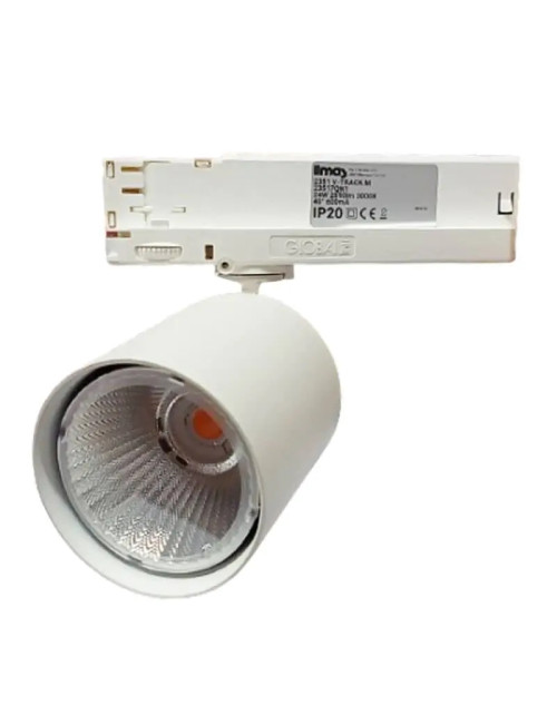 Ilmas three-phase LED track projector 24W 3000K 2590 lumen white 23517QN1