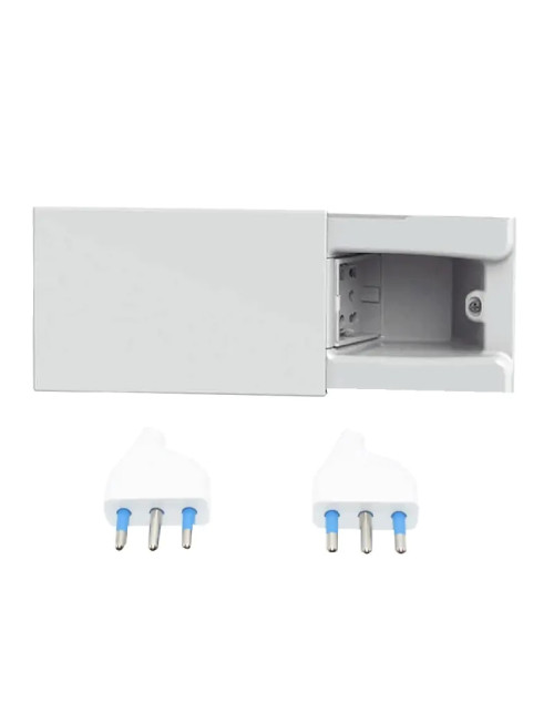 4Box Hide 4-module sliding socket with a white universal Side socket 4B.04.H21