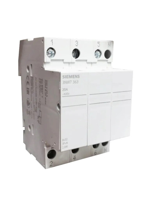 Siemens Zylindersicherungshalter 3NW7 3P+N 8X32 20A 3NW7363