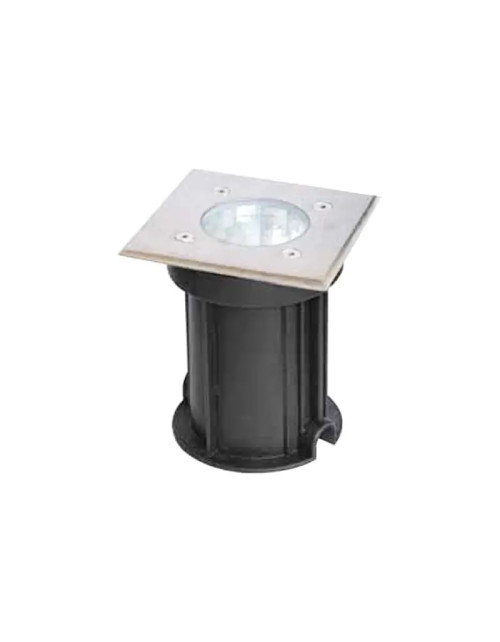 Recessed Poliplast squared ground spotlight with GU10 Steel connection 400878