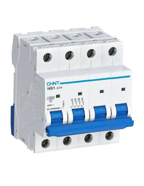 Disyuntor Chint NB1-63H 4P 50A 10kA C 4 Módulos 179918