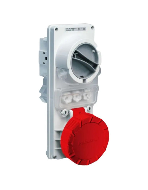 Fixed industrial socket Palazzoli 3P+N+E 63A 400V IP65 480346