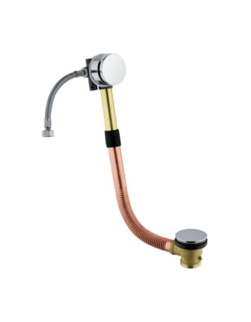 Siphon for Cgs bathtub in brass and copper 45-55 cm 120-CT.01