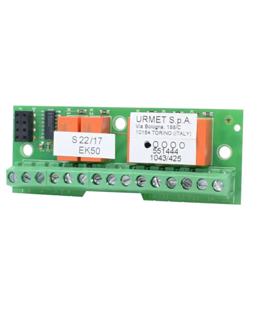 Urmet optional card with 4 outputs to differentiate the alarm signals coming from each 1043/425