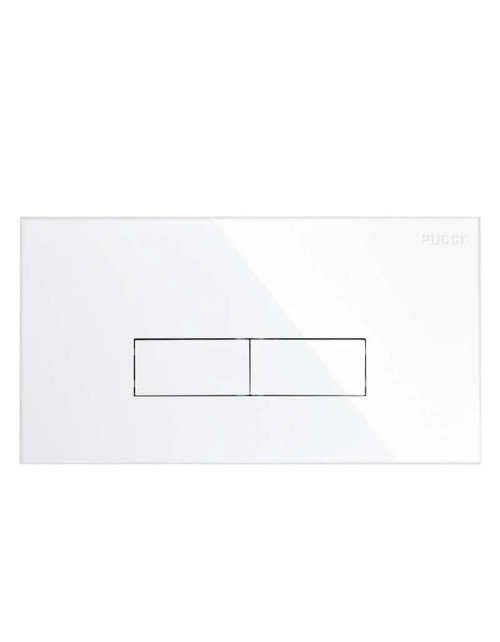 Pucci Eco Slim placa de control 2 botones 28x18cm blanco 80179580