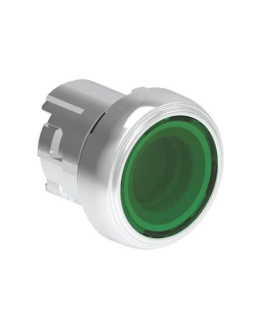 Botón luminoso Lovato Platinum Rasato Green LPSBL103