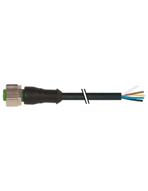 Conector Murr M12 hembra 0° con cable 5P 4A 1,5 kV 5m 7000122416150500